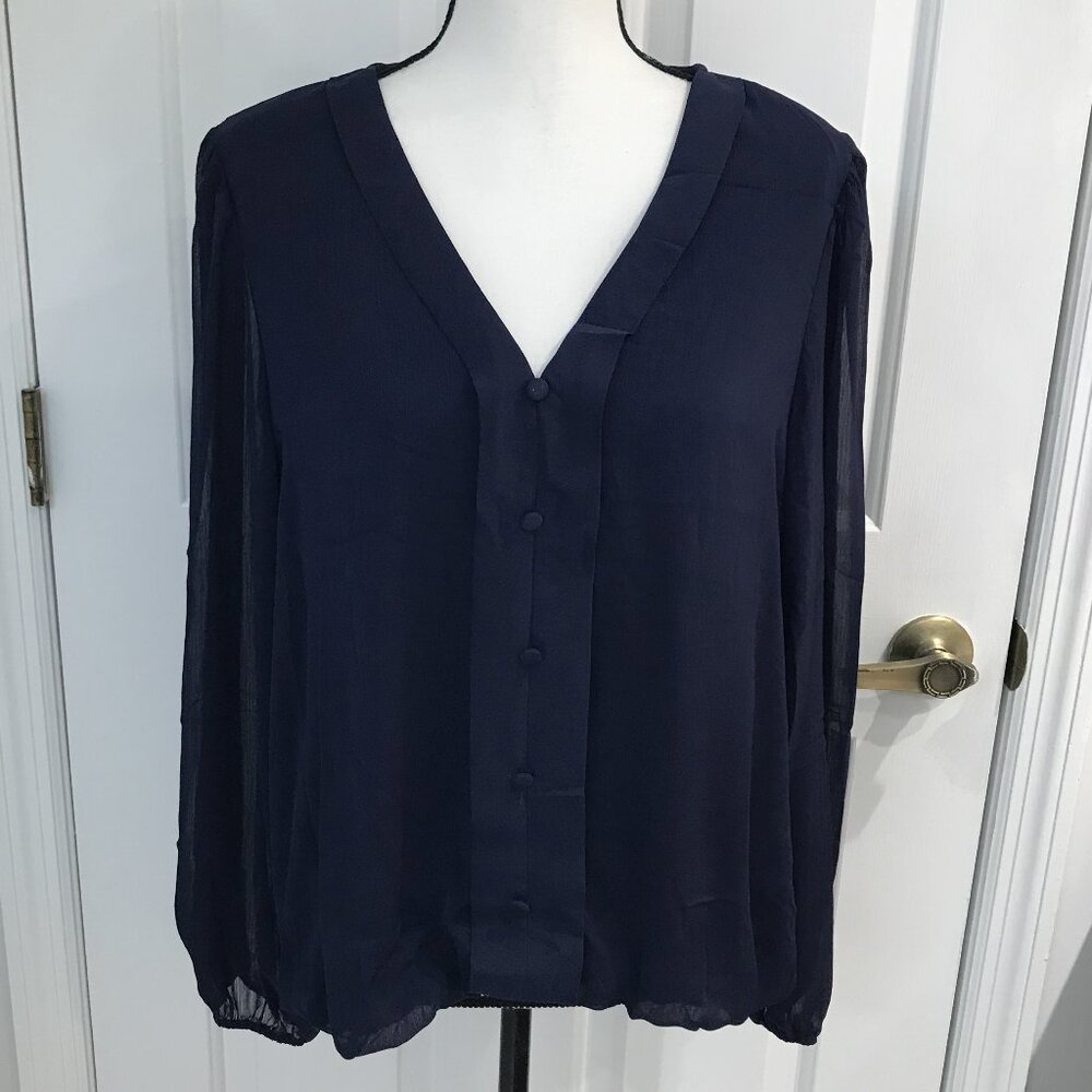 Marc New York Andrew Marc Navy Blue Blouse L